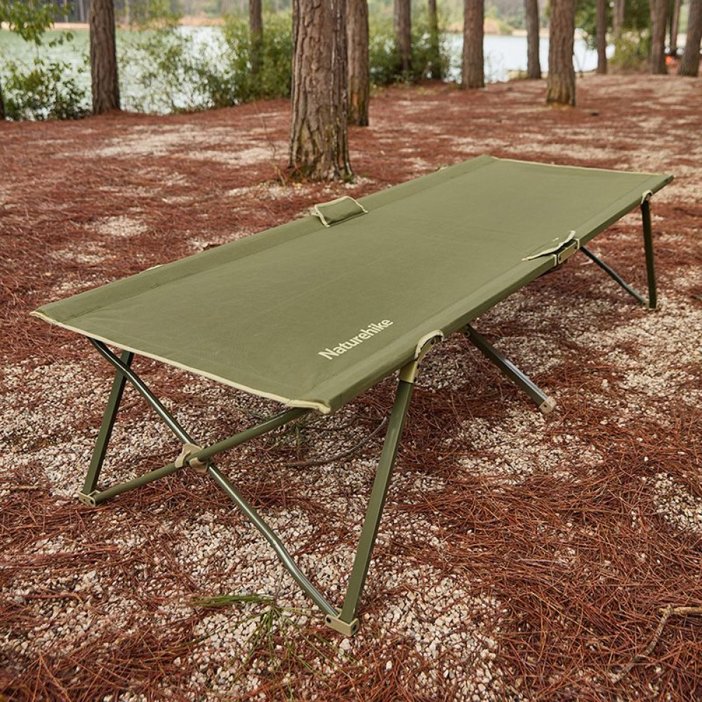 Ліжко складане Naturehike CNH22JU033, сталь, зелений (6975641888543)