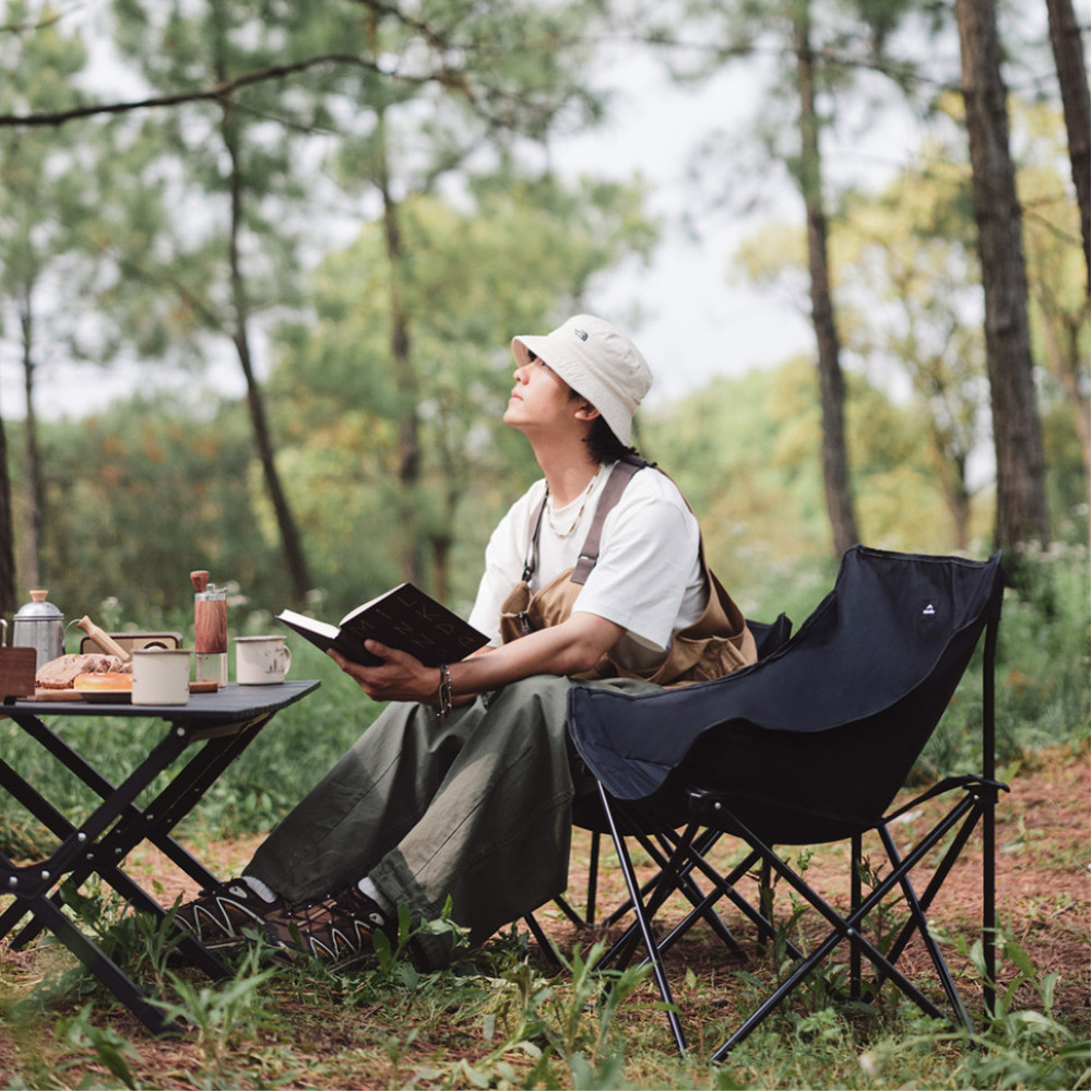 Стілець складаний Naturehike Stellaluna T01 CNH23JU13002, M, чорний (6975641889434)