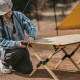 Розкладний стіл Naturehike CNK2300JU010 розмір S, алюміній, бежевий (6976023926938)