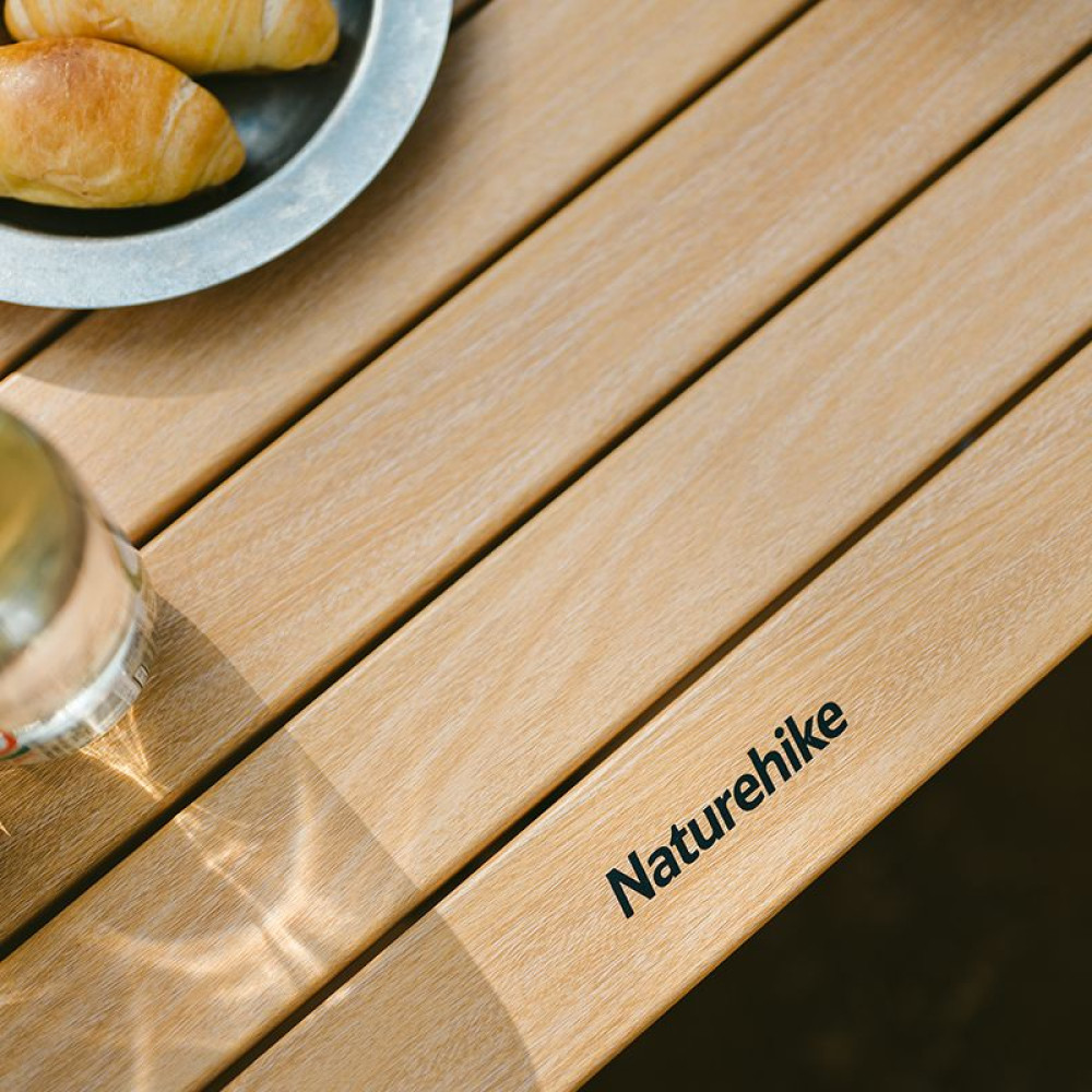 Розкладний стіл Naturehike CNK2300JU010 розмір M, алюміній, бежевий (6976023926945)