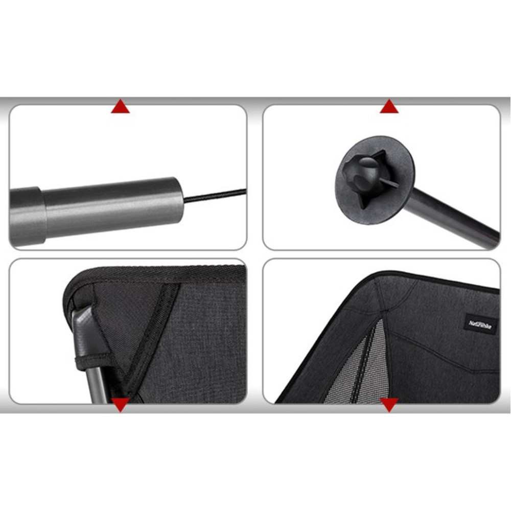 Стілець складаний Naturehike Stellaluna L04 CNK2450JJ015, чорний (6976023929939)