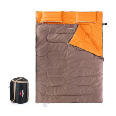 Спальник надлегкий Naturehike Double Sleeping Bagwith with Pillow apricot-grey
