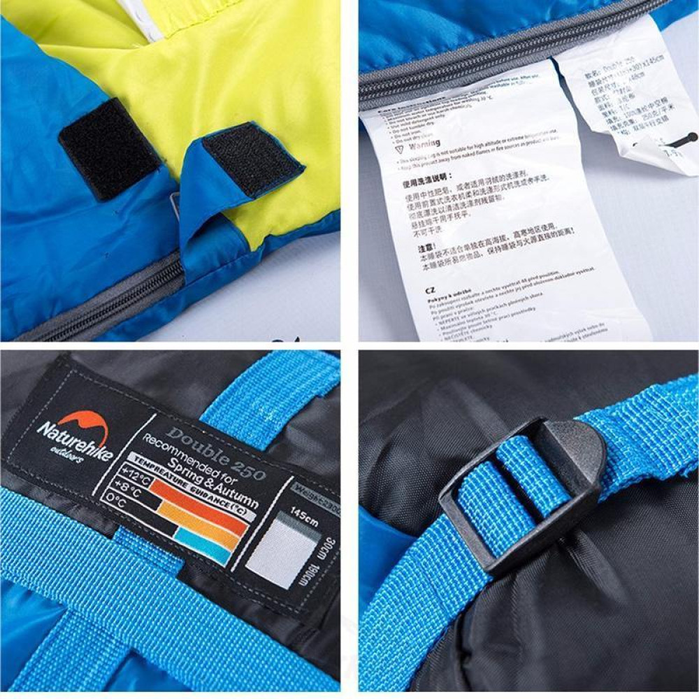 Спальник надлегкий Naturehike Double Sleeping Bagwith with Pillow apricot-grey