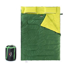 Спальник надлегкий Naturehike Double Sleeping Bag with Pillow Green SD15M030-J