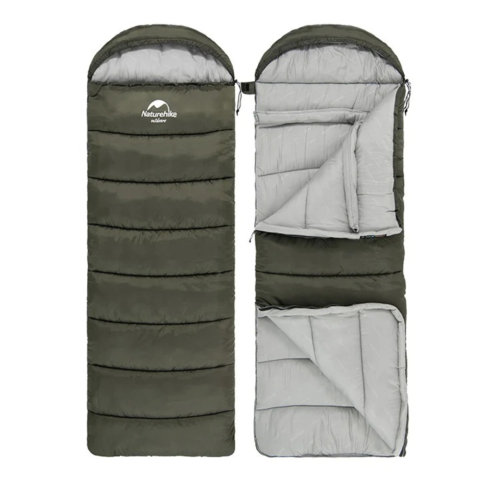 Спальник з капюшоном Naturehike U150 NH20MSD07 лівий зелений (6927595764398-L)