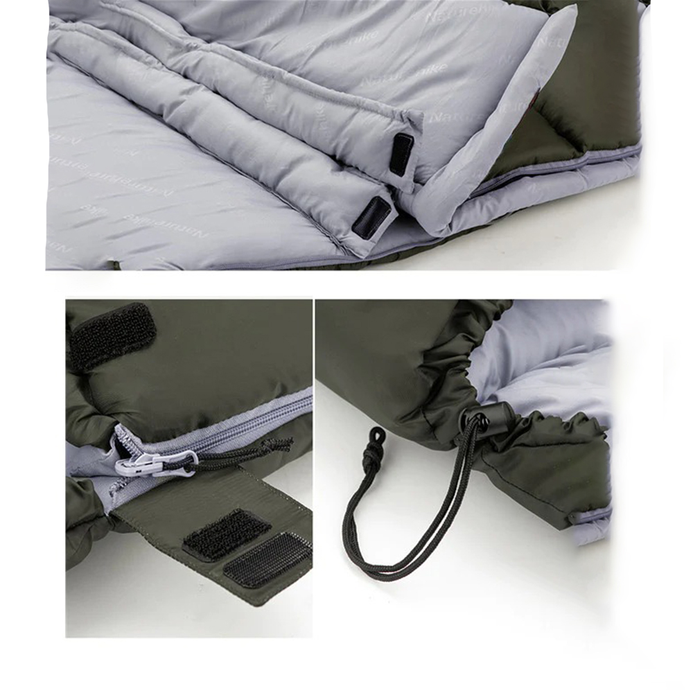 Спальник з капюшоном Naturehike U150 NH20MSD07 лівий зелений (6927595764398-L)