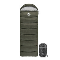 Спальник с капюшоном Naturehike U150 NH20MSD07 левый зеленый (6927595764398-L)