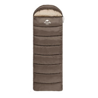 Спальник з капюшоном Naturehike U250 NH20MSD07, (6°C), правий, коричневий (6927595767207-R)