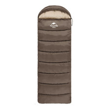 Спальник з капюшоном Naturehike U250 NH20MSD07, (6°C), правий, коричневий (6927595767207-R)