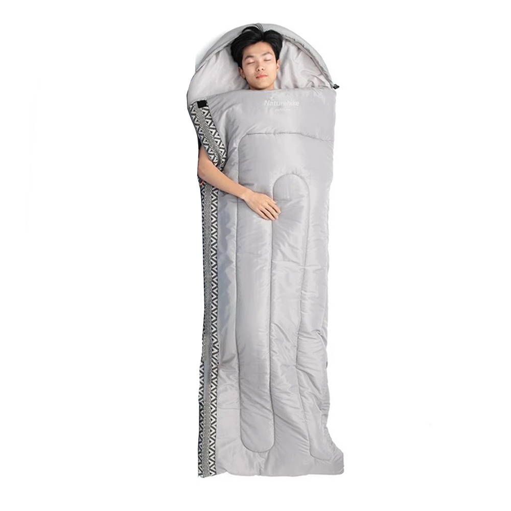 Спальник з капюшоном Naturehike L250 NH21MSD07 правий сірий (6927595774847-R)