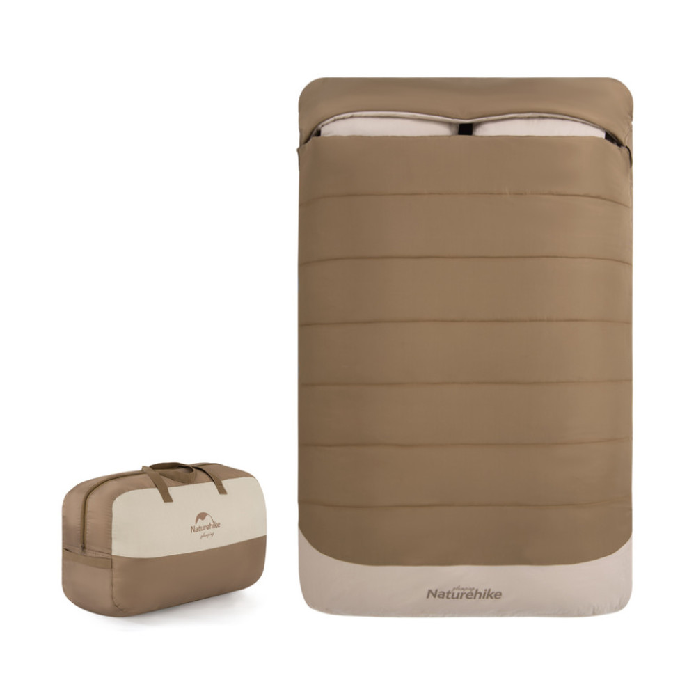 Спальний мішок двомісний Naturehike NH21MSD02, коричневий (6927595791691)
