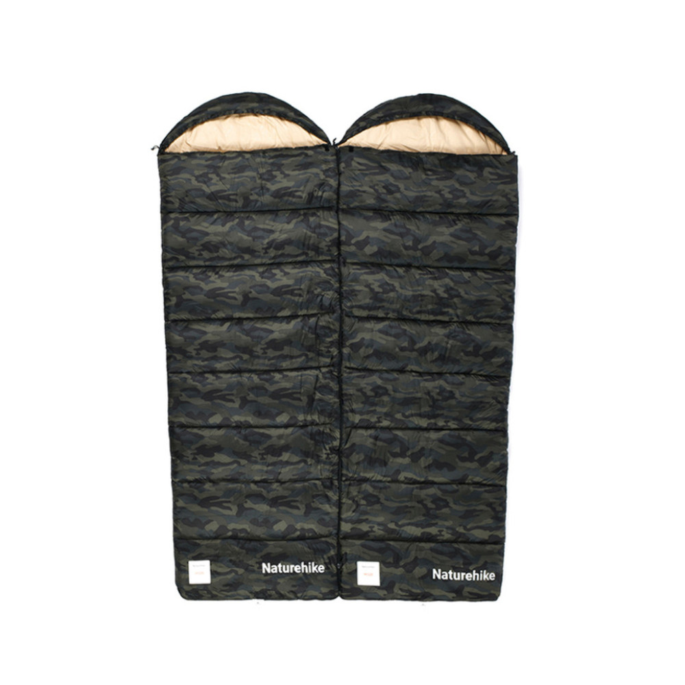 Спальний мішок з капюшоном Naturehike M320 CNK2350WS023, зелений камуфляж, лівий (6975641889199)