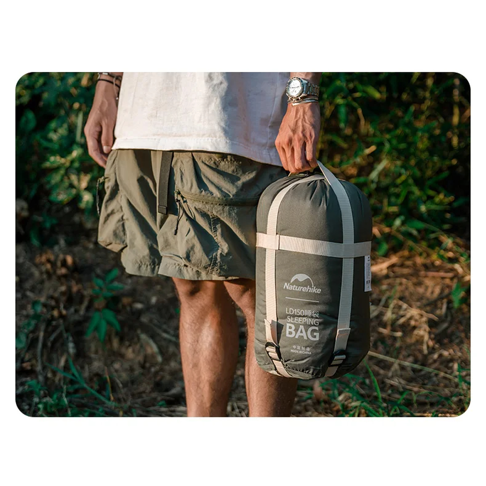 Спальний мішок Naturehike LD150 CNK2300SD016, темно-зелений (6976023921773)