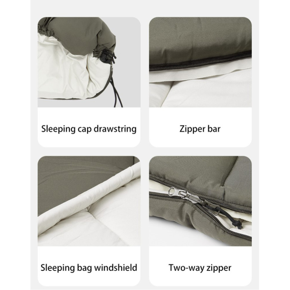 Спальник з капюшоном Naturehike LD250 CNK2300SD016, темно-зелений (6976023921797)