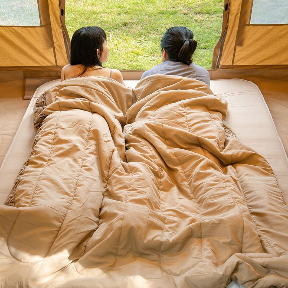 Спальний мішок Naturehike L150 NH20MSD05 правий, (13°C) бежевий (6976023922299)