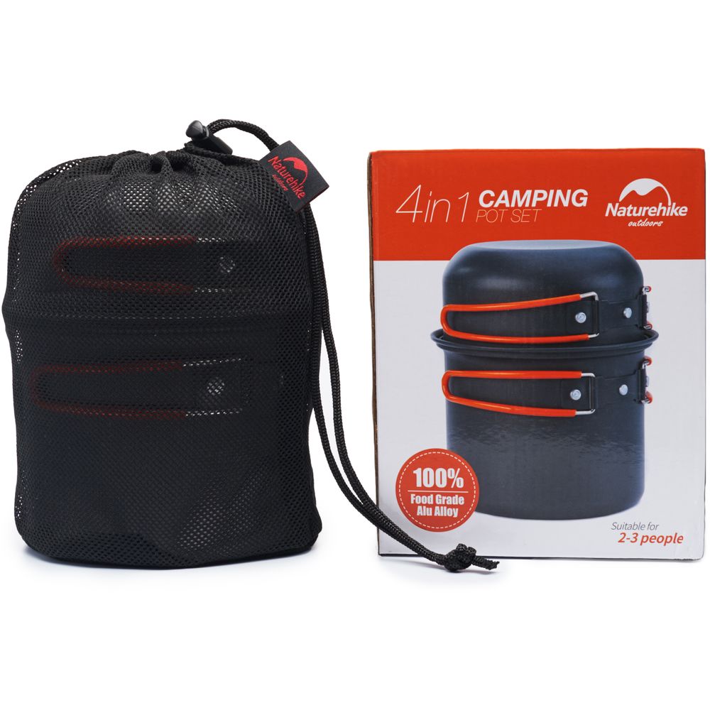 Набір посуду для кемпінга Naturehike NH15T401-G алюміній