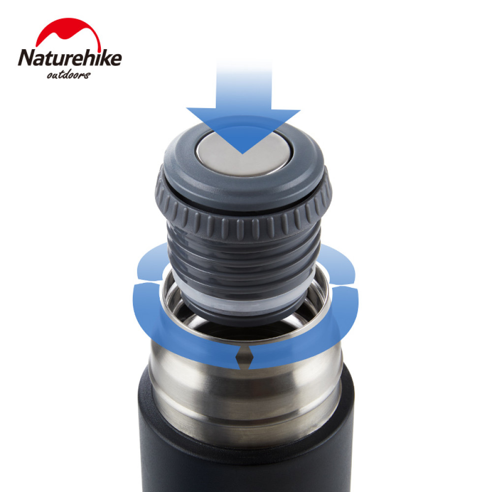 Термос Naturehike NH17S020-B 304 сталь 0.6 л срібний