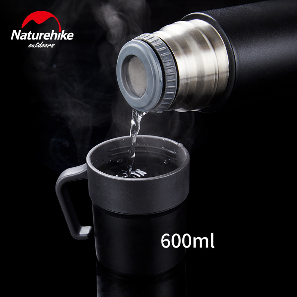 Термос Naturehike NH17S020-B 304 сталь 0.6 л срібний