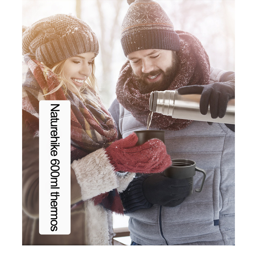 Термос Naturehike NH17S020-B 304 сталь 0.6 л срібний