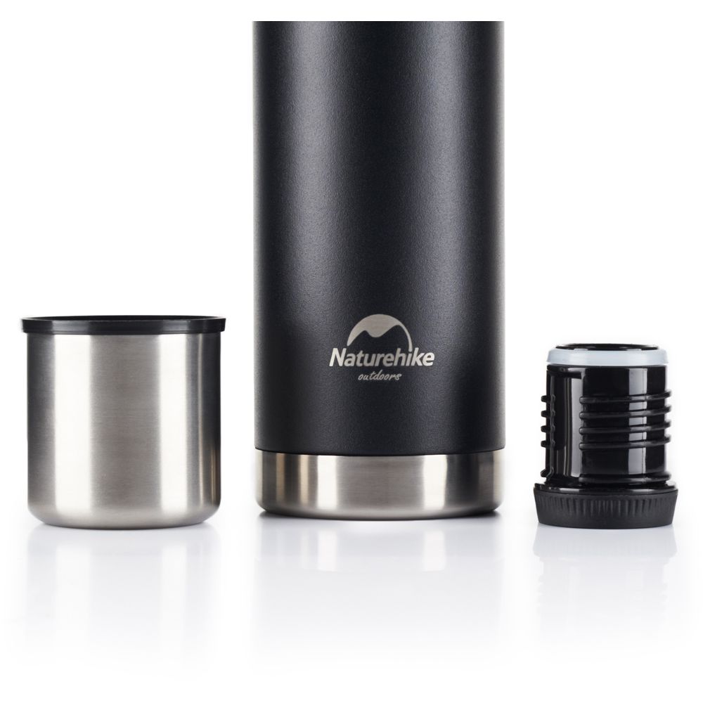 Термос Naturehike Q-9H NH19SJ010, 304 сталь 0.75 л чорний