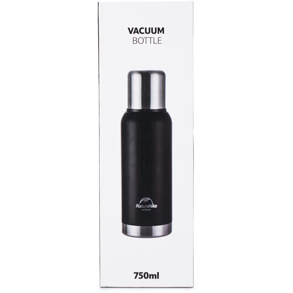 Термос Naturehike Q-9H NH19SJ010, 304 сталь 0.75 л чорний