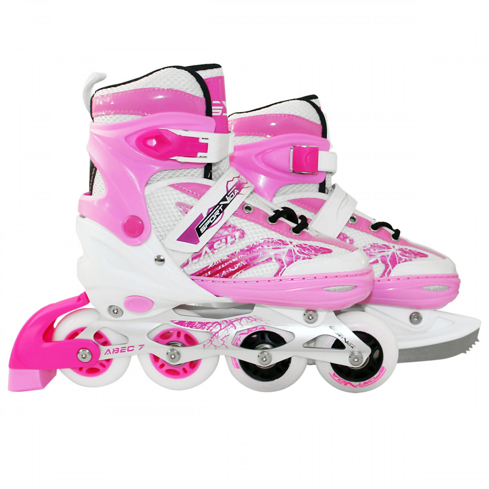 Роликові ковзани SportVida 4 в 1 Size 39-42 Pink (SV-LG0018)
