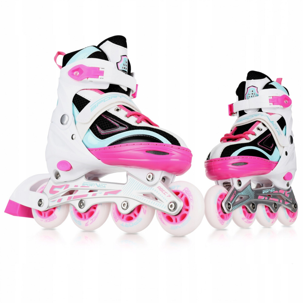 Роликові ковзани SportVida 4 в 1 Size 35-38 White/Pink/Blue (SV-LG0032)