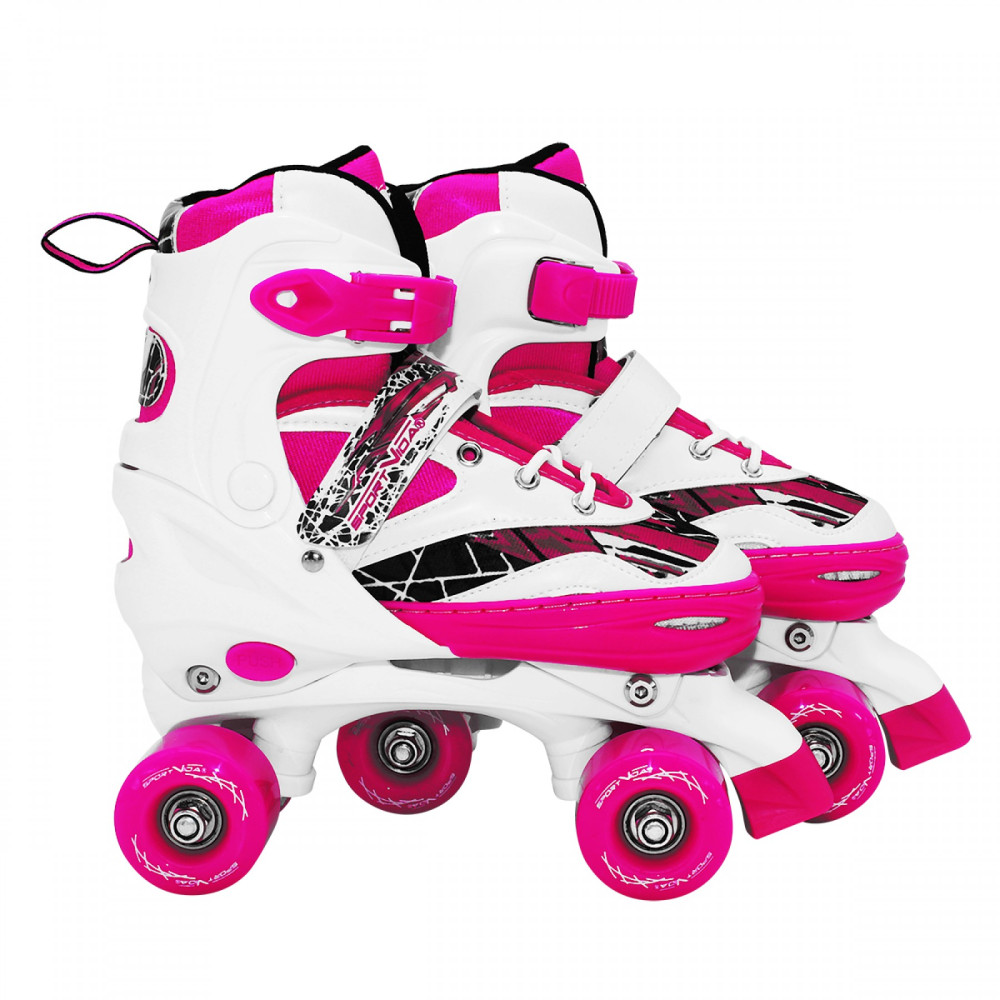 Роликові ковзани (квади) SportVida Size 31-34 White/Pink (SV-LG0054) 