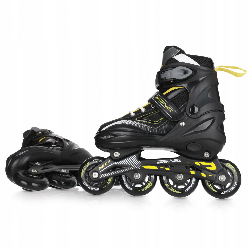 Роликові ковзани SportVida 4 в 1 Size 35-38 Black/Yellow (SV-LG0068)