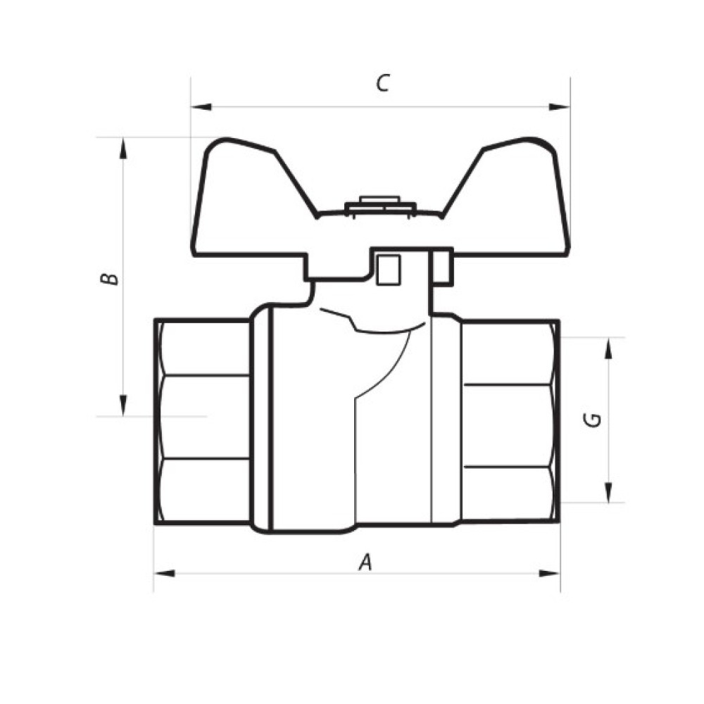 Кран шаровой Nolf 1/2" прямой №712 (NF2945)
