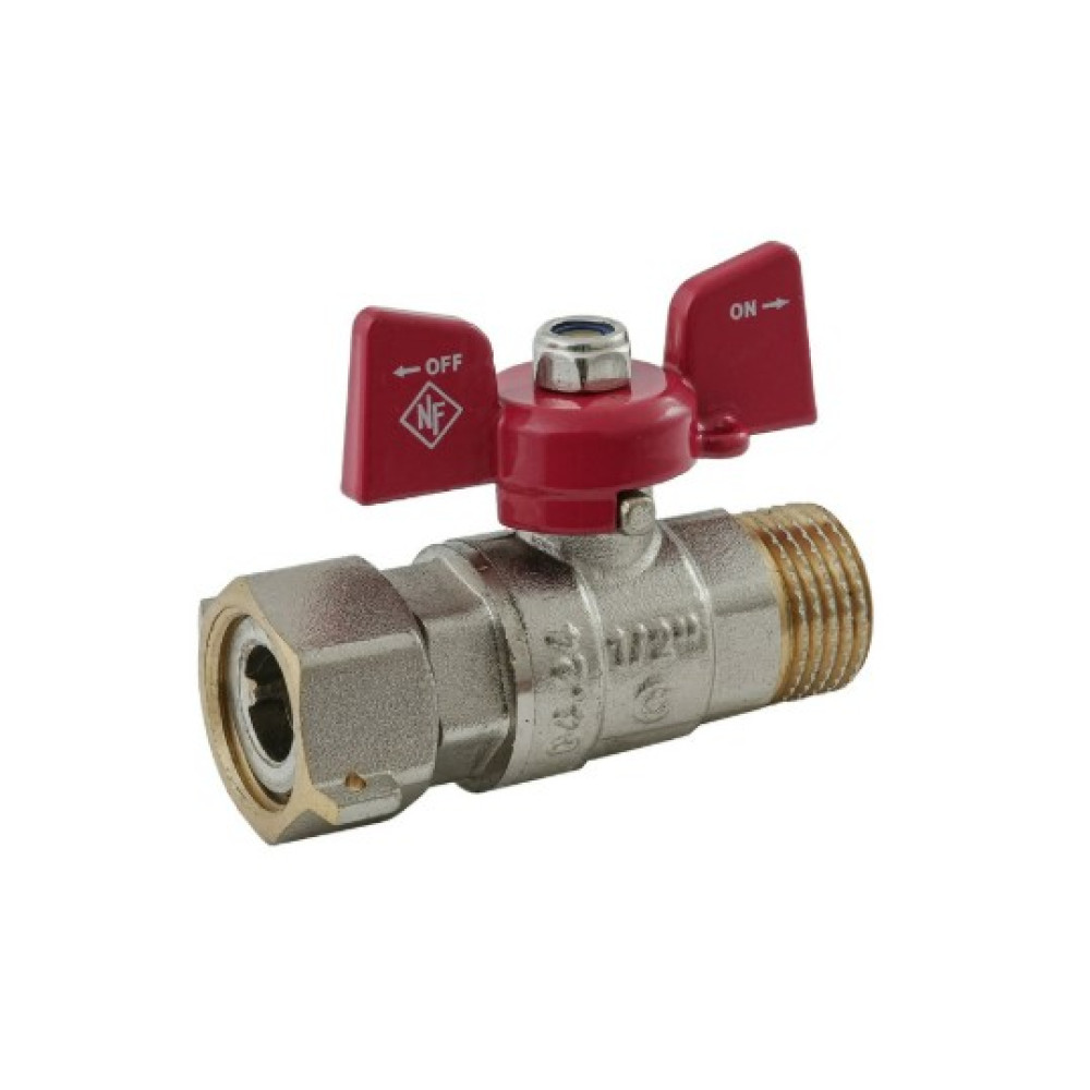 Кран кульовий Nolf classic 1/2" прямой з накидною гайкою NFC.821-06 (NF3153)