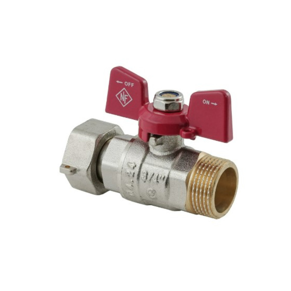 Кран шаровой Nolf classic 3/4" прямой с накидной гайкой NFC.821-08 (NF3154)