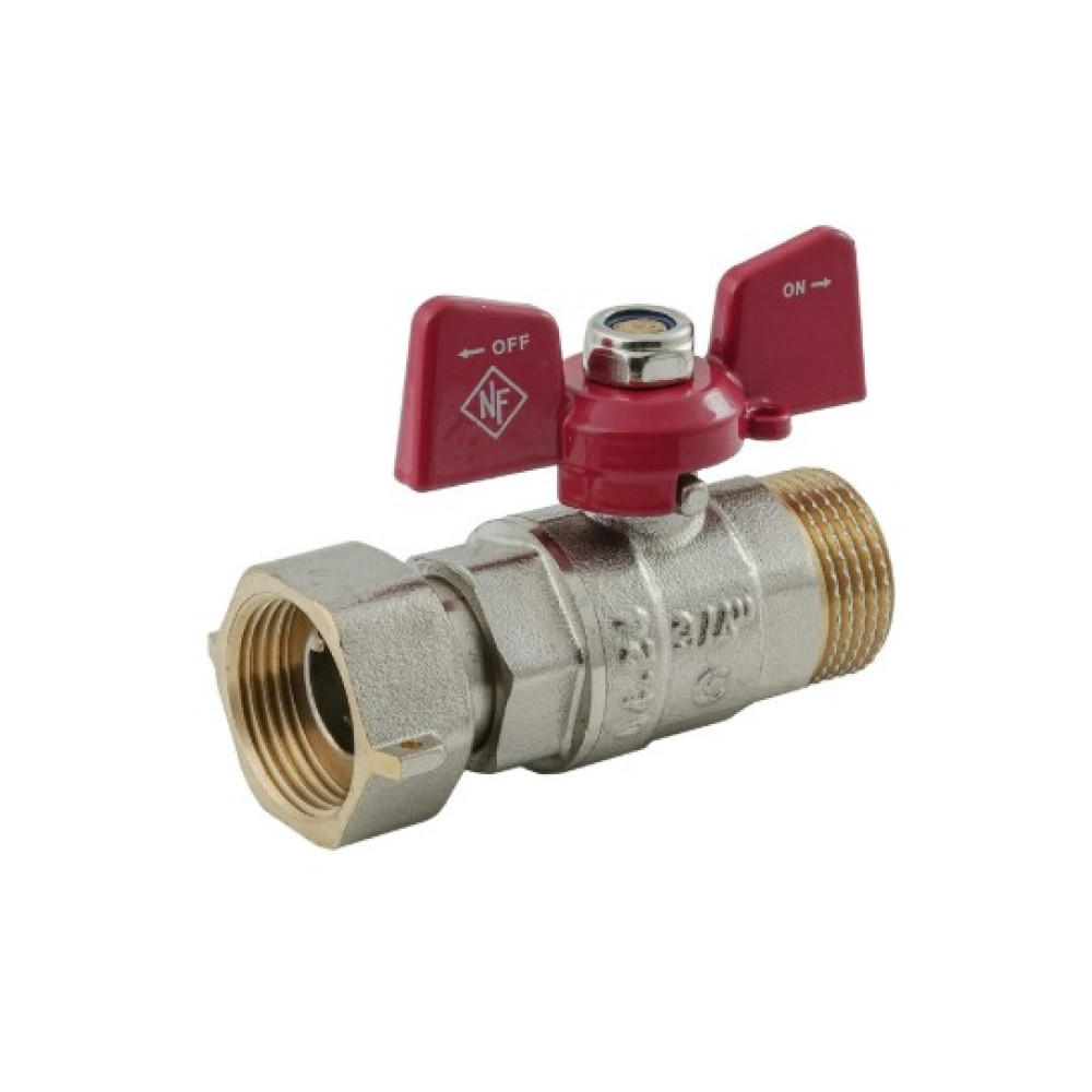Кран шаровой Nolf classic 3/4" прямой с накидной гайкой NFC.821-08 (NF3154)