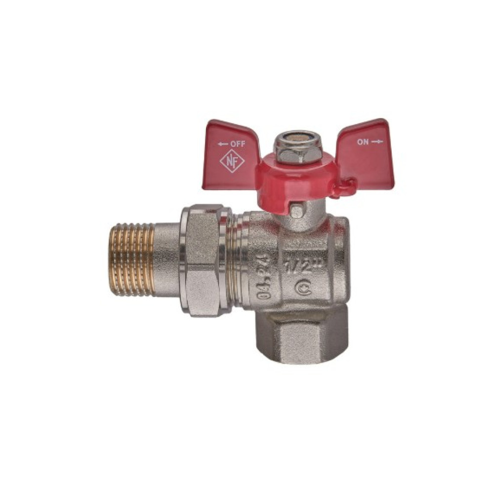 Кран кульовий з американкою Nolf classic 1/2" кутовий NFC.941-06 (NF3155)