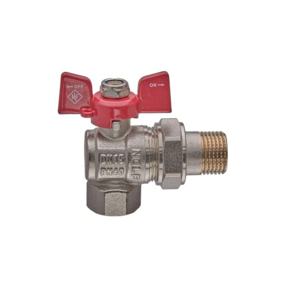Кран кульовий з американкою Nolf classic 1/2" кутовий NFC.941-06 (NF3155)