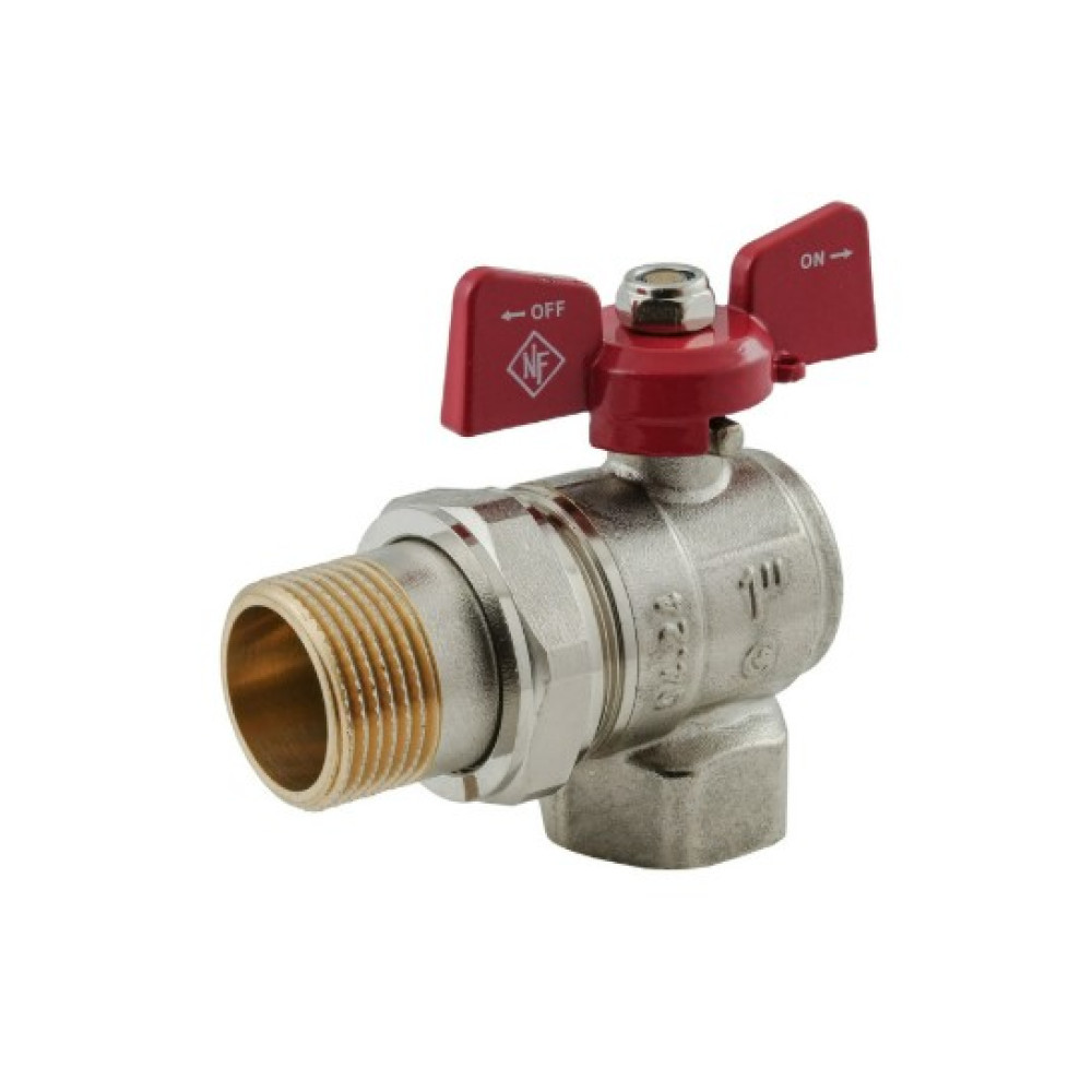 Кран шаровой с американкой Nolf classic 1" угловой NFC.941-10 (NF3157)
