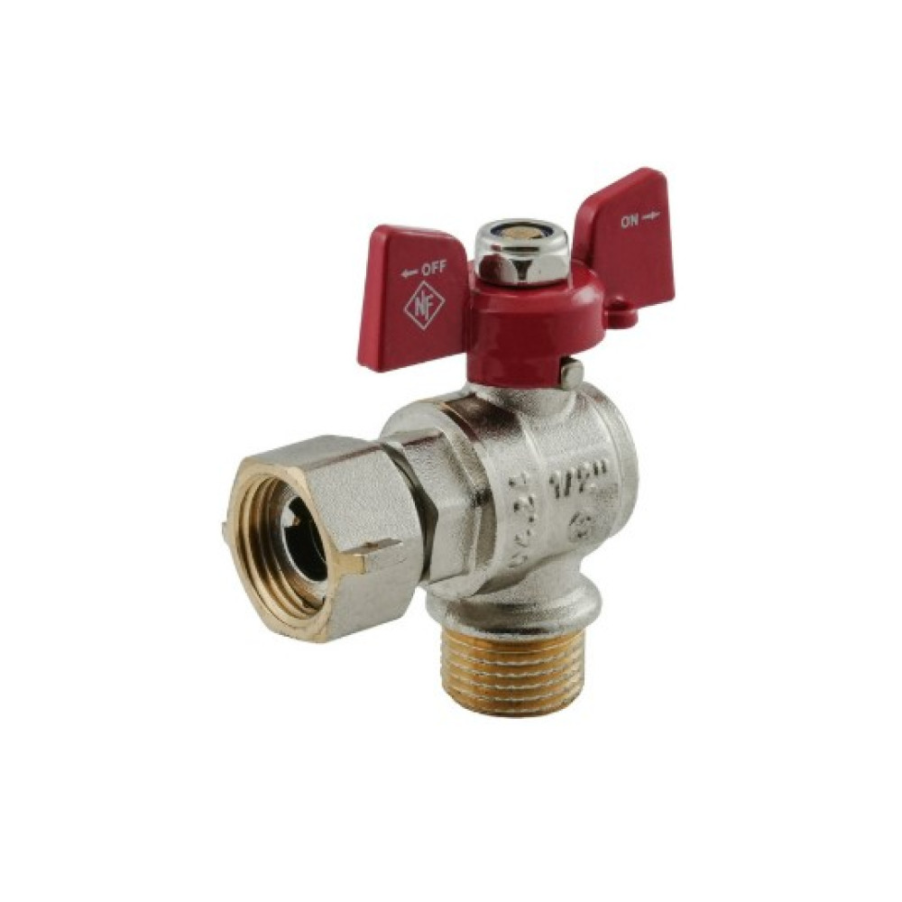 Кран шаровой Nolf classic 1/2" угловой с накидной гайкой NFC.841-06 (NF3158)