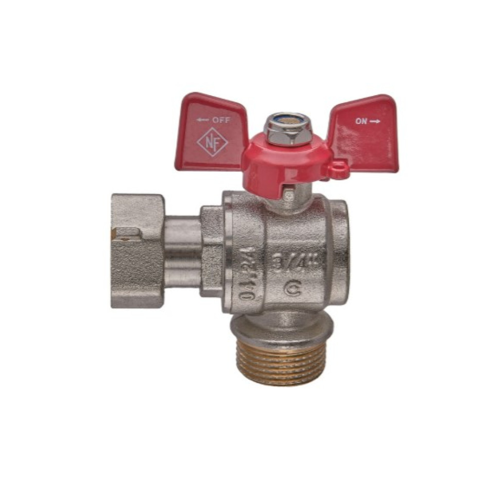 Кран кульовий Nolf classic 3/4" кутовий з накидною гайкою NFC.841-08 (NF3159)