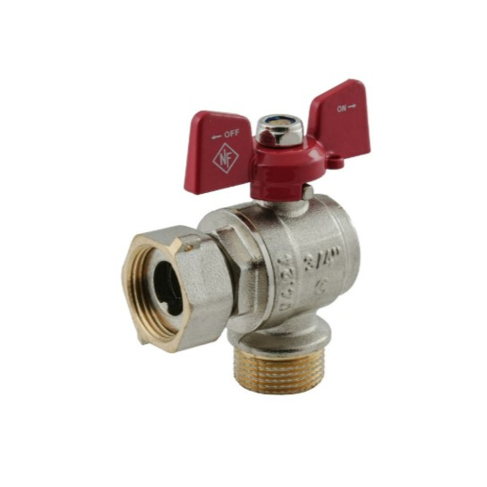 Кран кульовий Nolf classic 3/4" кутовий з накидною гайкою NFC.841-08 (NF3159)