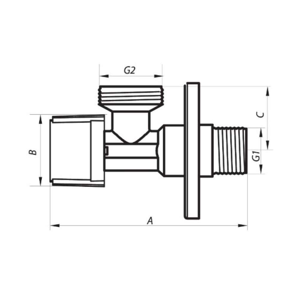 Кран для подключения сантехприборов Nolf 1/2"x1/2" NF.1101 (NF2972)