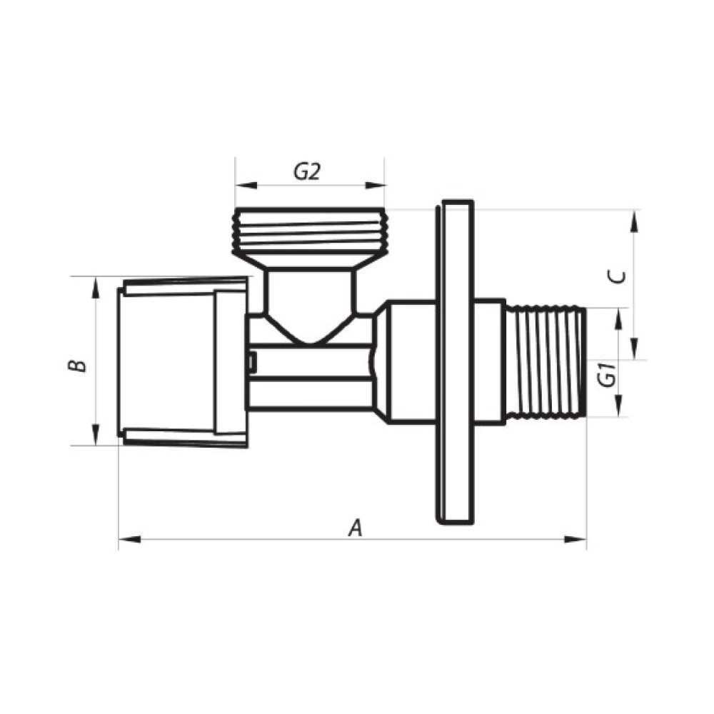 Кран для подключения сантехприборов Nolf 1/2"x3 /4" NF.1101 (NF2973)