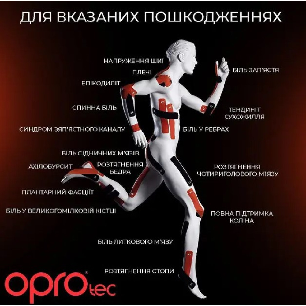 Кінезіологічний тейп OPROtec Kinesiology Tape TEC57543 рожевий 5 cм x 5 м (TEC57543)