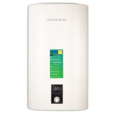 Водонагреватель Ocean FLAT Digital 100 л, 2,0 кВт, "сухой" ТЄН, вертикальный, прямоугольный, белый (RZB100M ET+DT)