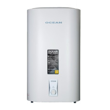 Водонагреватель Ocean FLAT BASIC 100 Л, 2,0 кВт, "мокрый" ТЭН, вертикальный, прямоугольный, белый (RZB100M ET+WT)