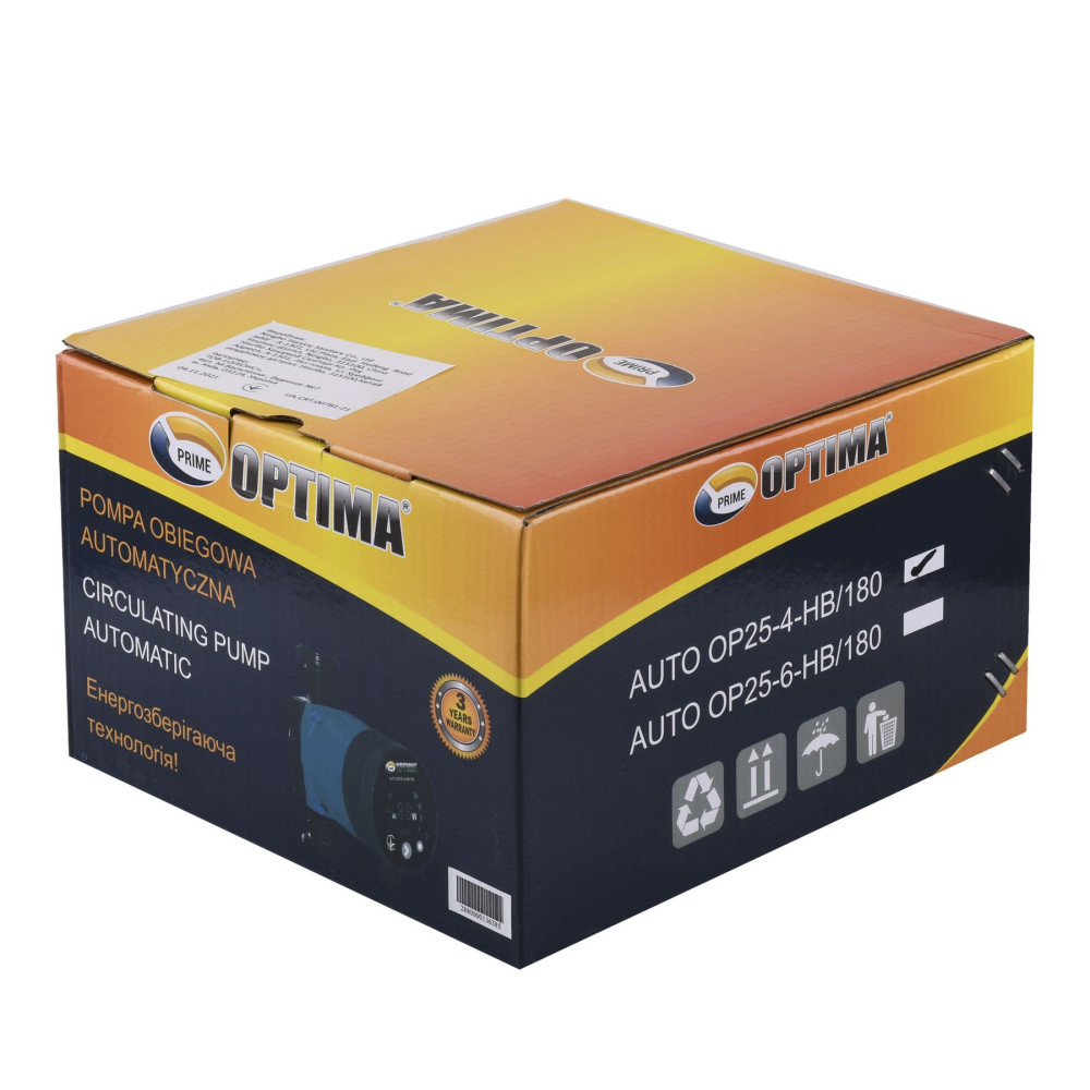 Насос циркуляційний енергоощадний Optima PRIME OP25-40AUTO 180 мм