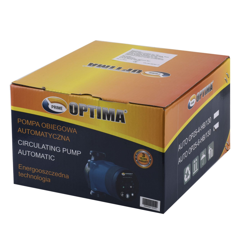 Насос циркуляційний енергоощадний Optima PRIME OP25-60AUTO 130 мм