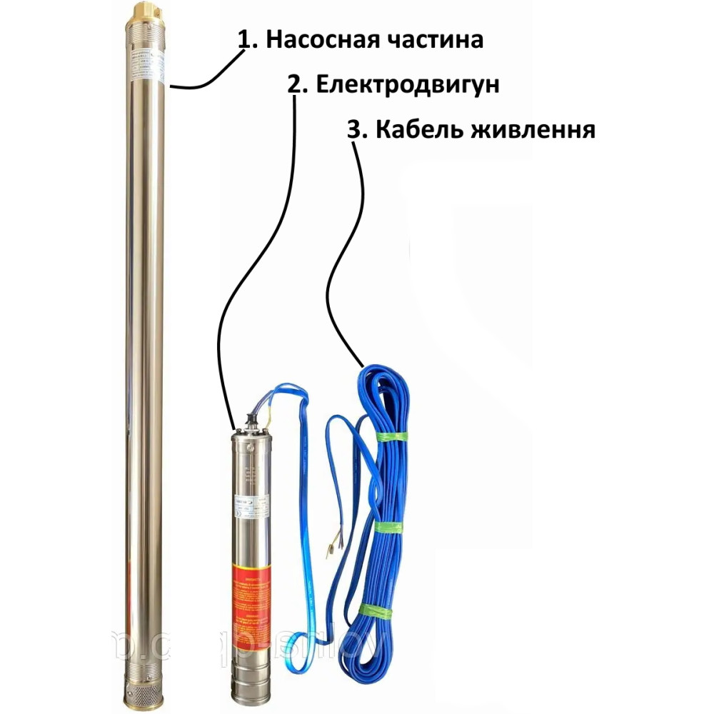 Скважинный насос Optima PM 3,5SDm3/ 9 0,37 кВт 55м + 35 м кабель (21406)