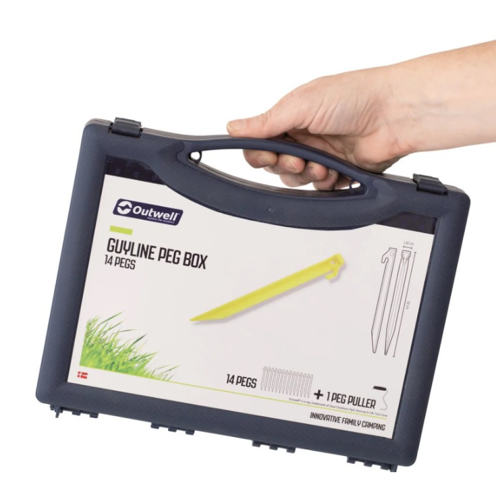 Кілочки Outwell Guyline Peg Box 22 см 14 шт. Luminous Green (650775) 928776