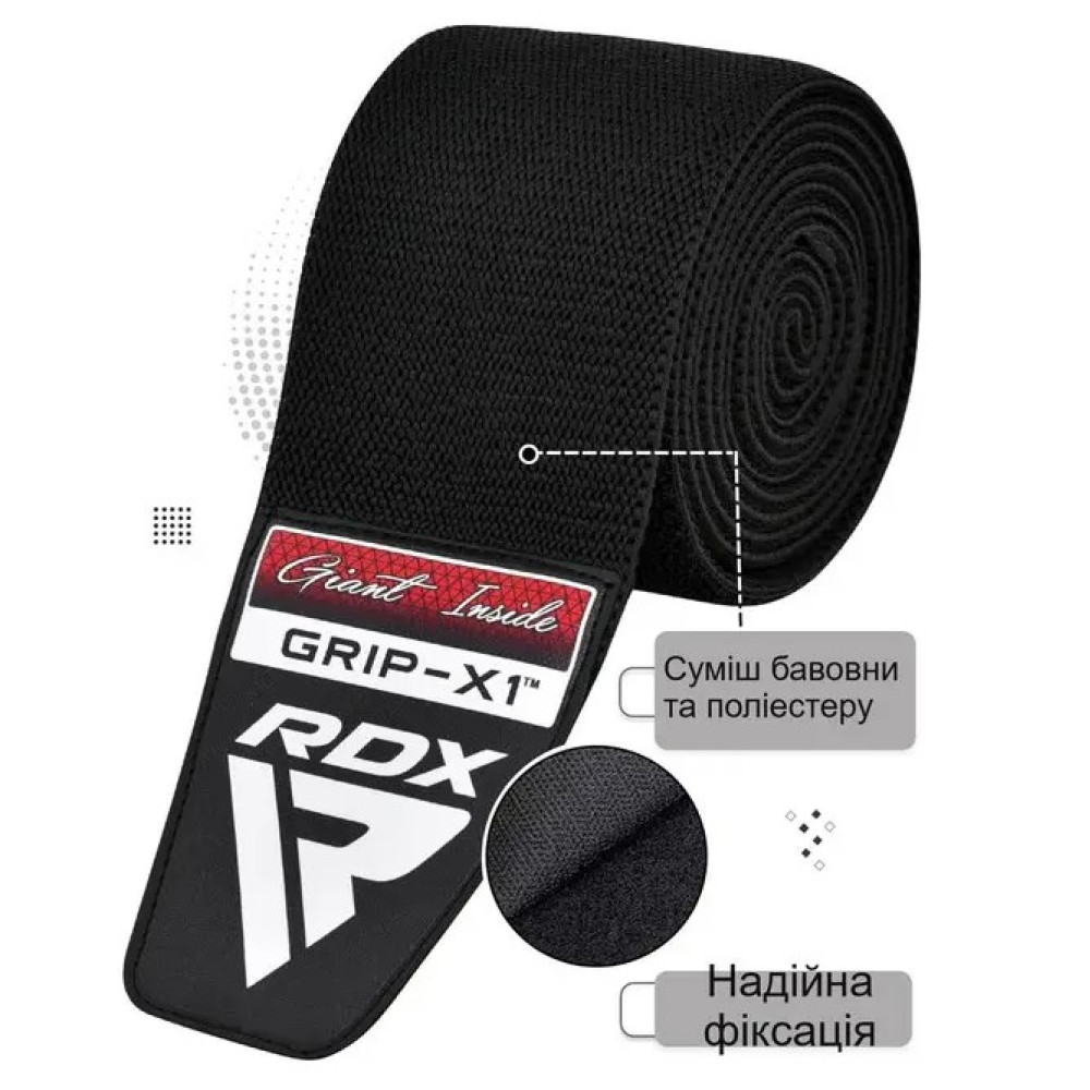 Бинты на колени RDX K1 GYM Knee Wraps White/Black Plus (WAH-K1W+)