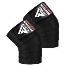 Бинты на колени RDX K1 GYM Knee Wraps Full Black (WAH-K1FB)